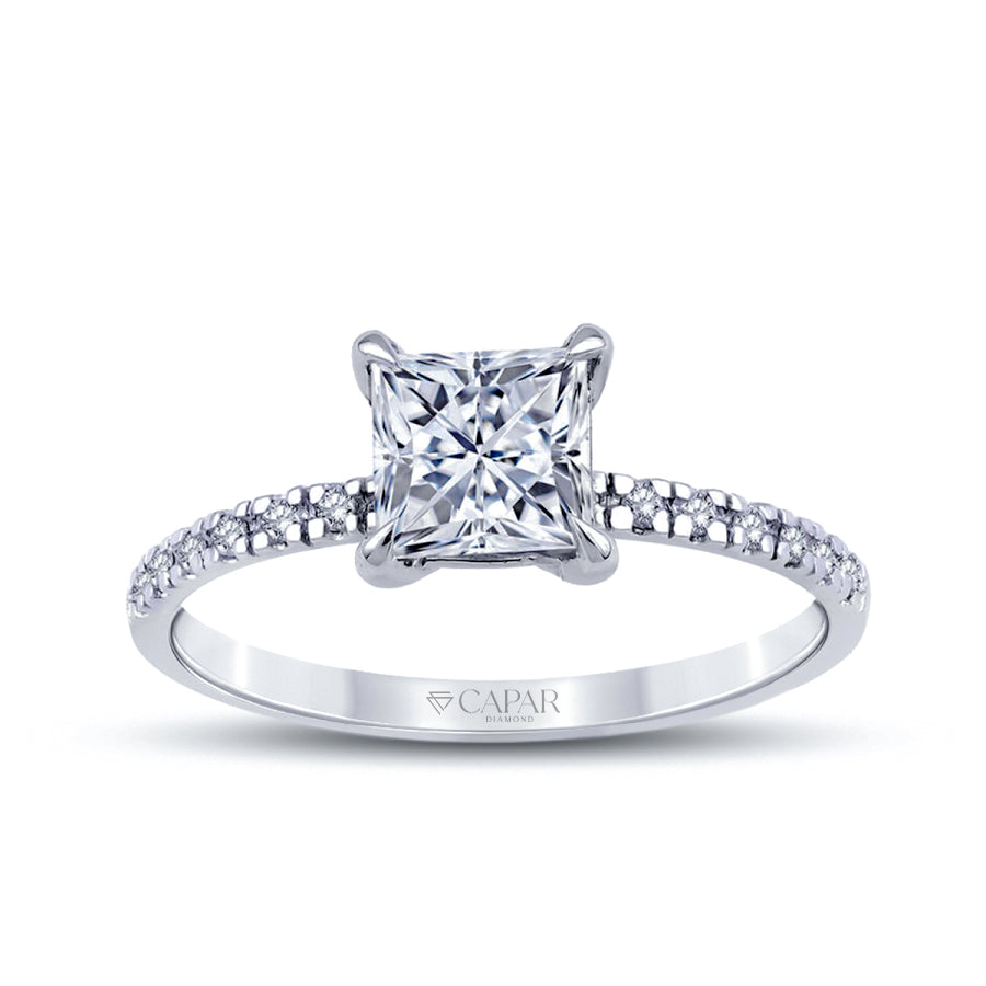 1.12 Karat Pırlanta Prenses Tektaş Yüzük Capar Diamond
