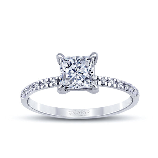 1.12 Karat Pırlanta Prenses Tektaş Yüzük Capar Diamond