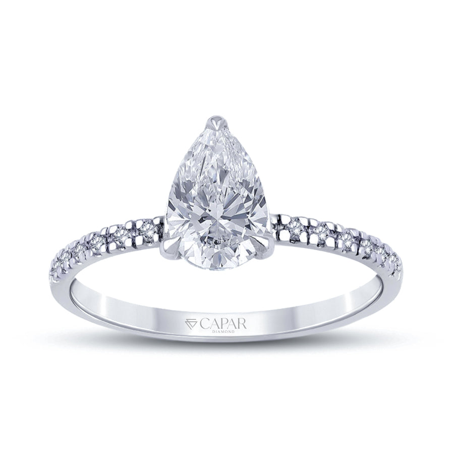 1.12 Karat Pırlanta Damla Tektaş Yüzük Capar Diamond