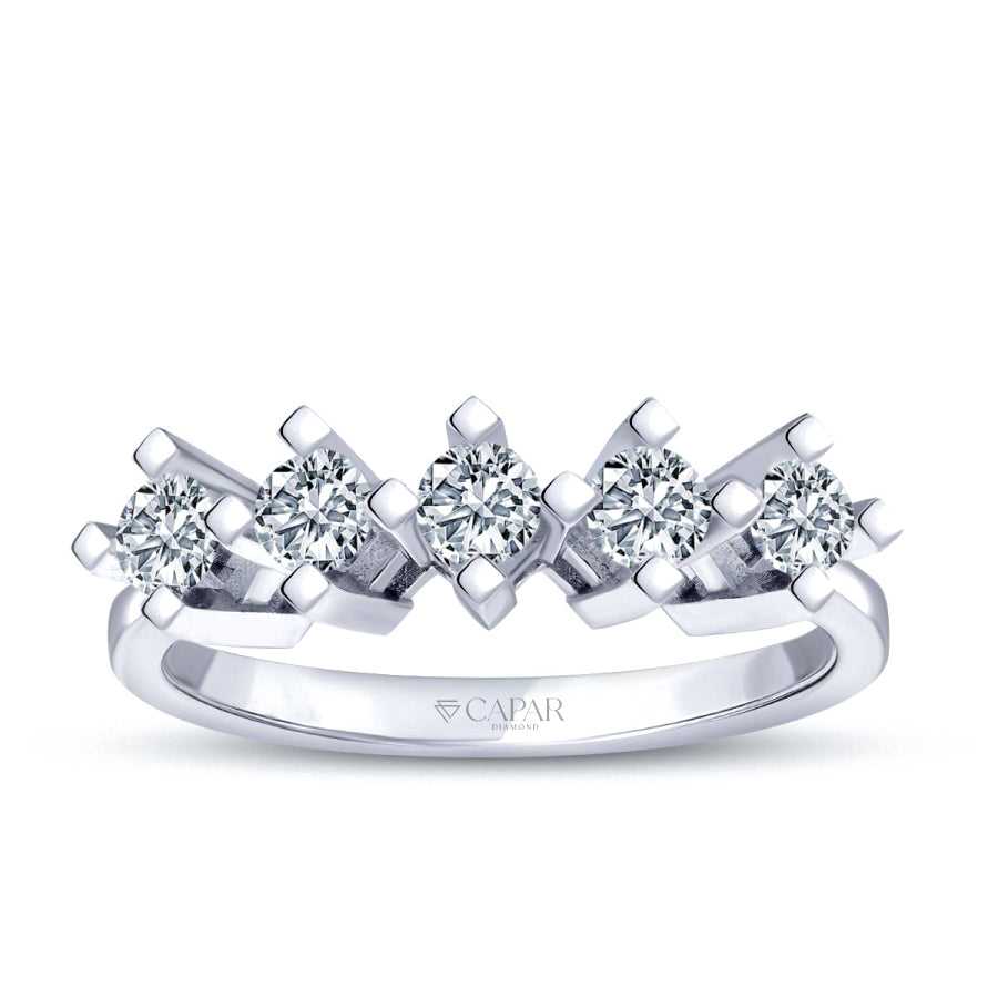 0.60 Karat Pırlanta Beştaş Yüzük Capar Diamond