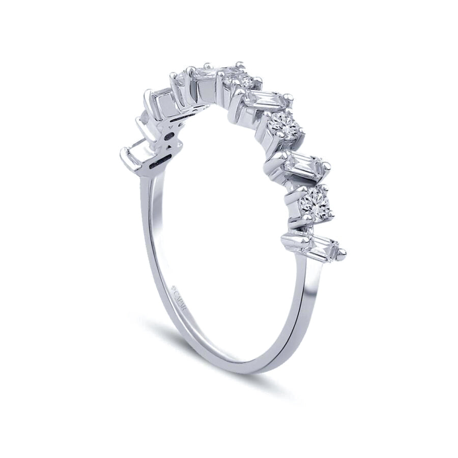0.47 Karat Pırlanta Baget Yarımtur Yüzük Capar Diamond
