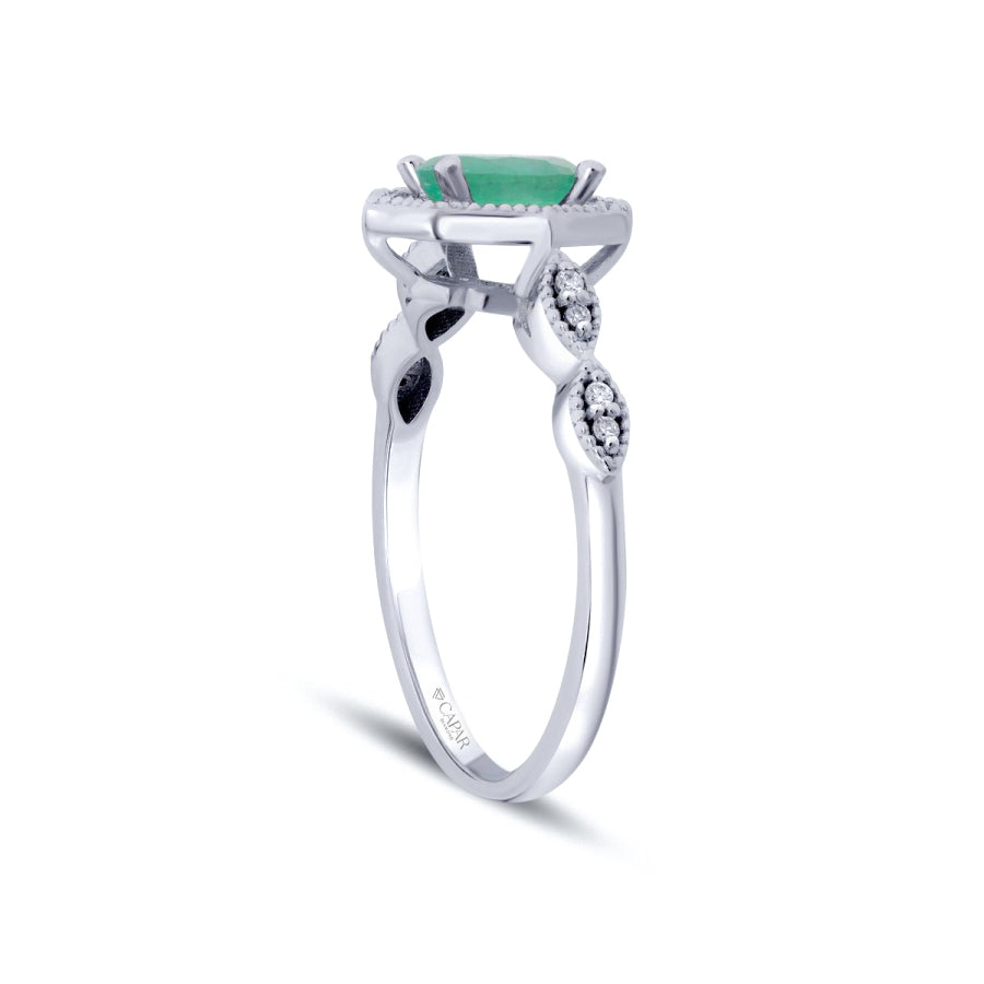 0.47 Karat Pırlanta Zümrüt Yüzük Capar Diamond