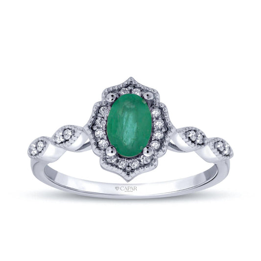 0.47 Karat Pırlanta Zümrüt Yüzük Capar Diamond