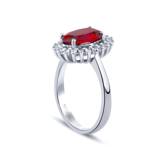 1.87 Karat Pırlanta Yakut Yüzük Capar Diamond