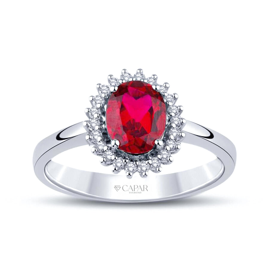 1.87 Karat Pırlanta Yakut Yüzük Capar Diamond