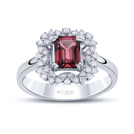 3.33 Karat Pırlanta Yakut Yüzük Capar Diamond