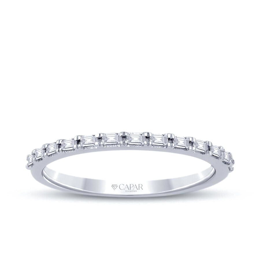 0.12 Karat Pırlanta Baget Yarımtur Yüzük Capar Diamond