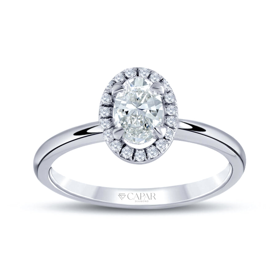0.40 Karat Pırlanta Oval Tektaş Yüzük Capar Diamond