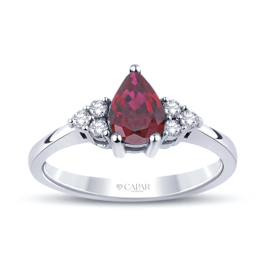0.57 Karat Pırlanta Yakut Yüzük Capar Diamond