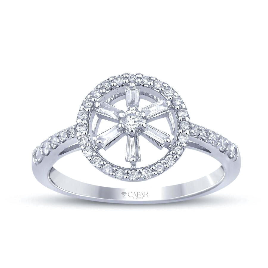 0.36 Karat Pırlanta Baget Yüzük Capar Diamond