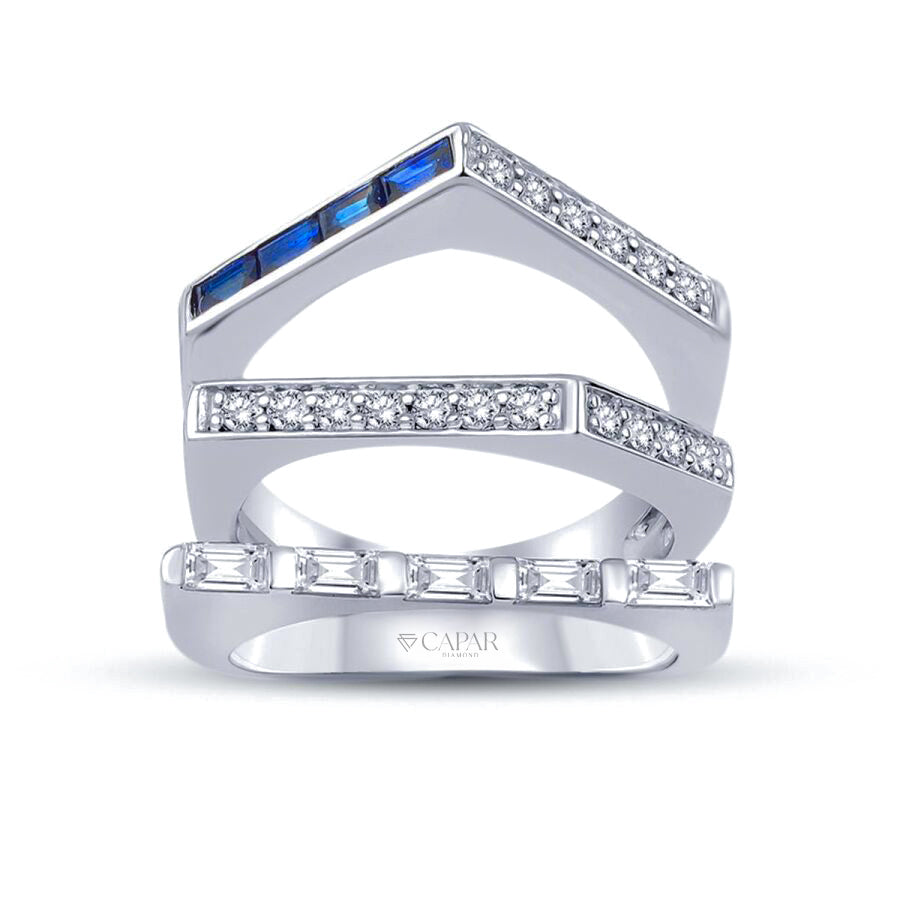1.01 Karat Pırlanta Safir Trend Yüzük Capar Diamond