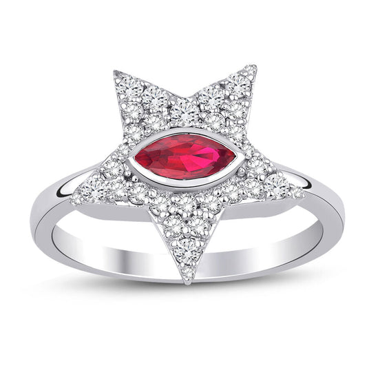 0.63 Karat Pırlanta Yakut Yüzük Capar Diamond