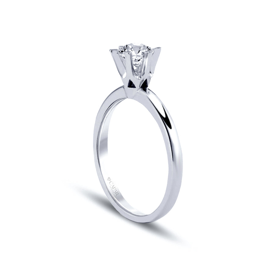 0.50 Karat Pırlanta Altı Tırnak Tektaş Yüzük Capar Diamond