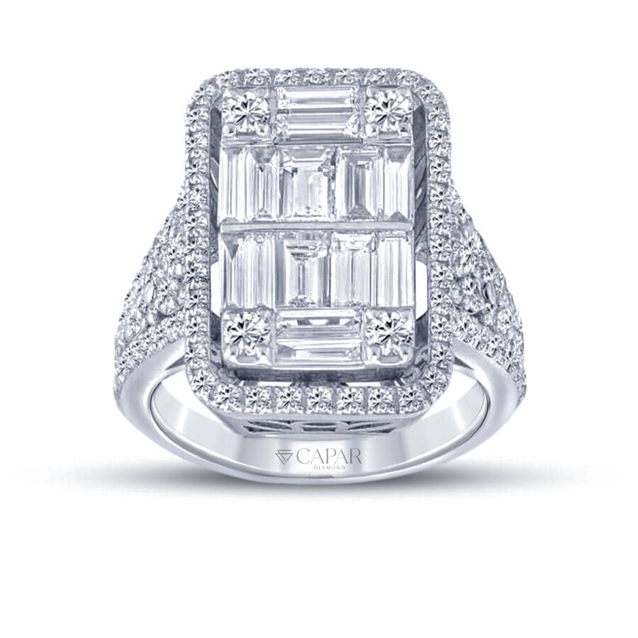 1.44 Karat Pırlanta Baget Yüzük Capar Diamond