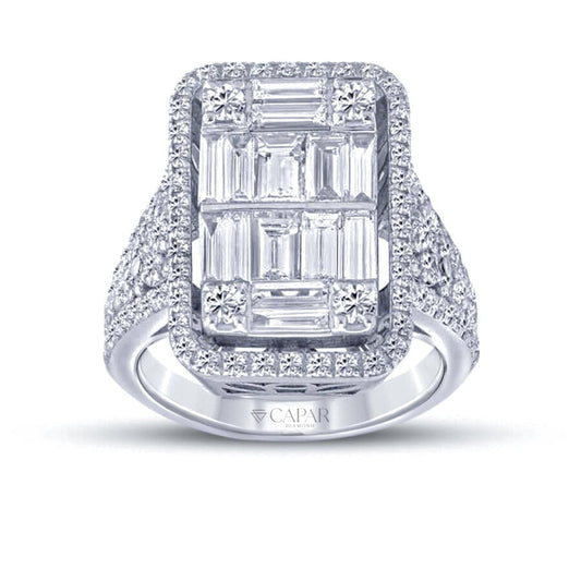 1.44 Karat Pırlanta Baget Yüzük Capar Diamond
