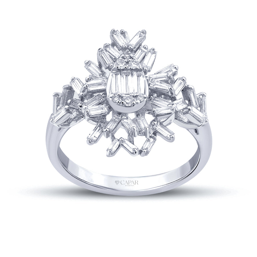 0.79 Karat Pırlanta Baget Yüzük Capar Diamond