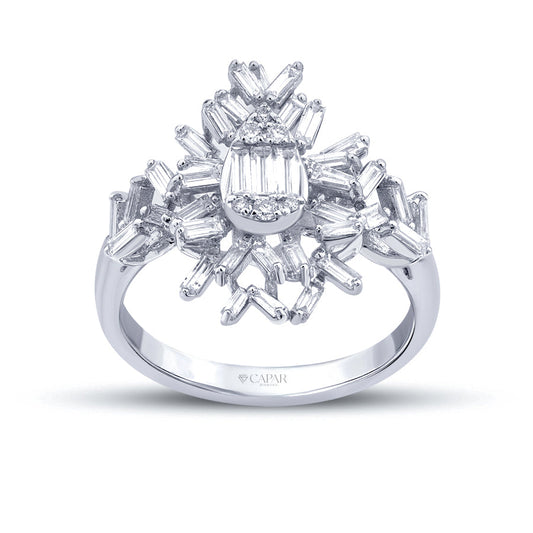 0.79 Karat Pırlanta Baget Yüzük Capar Diamond
