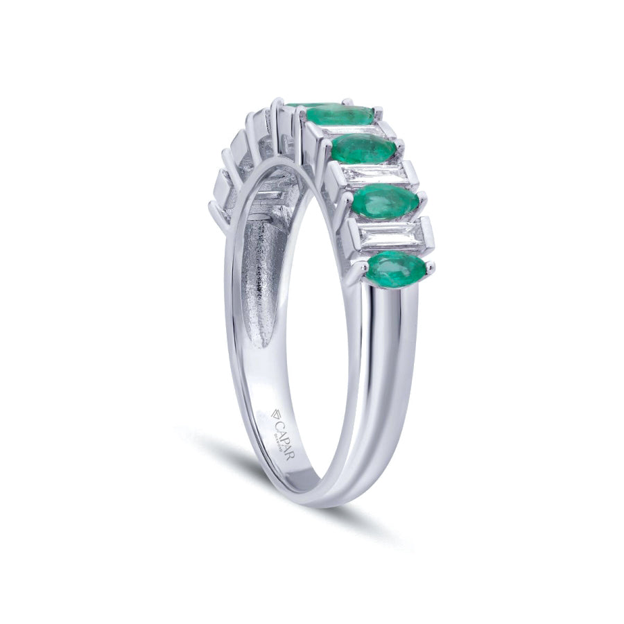 0.86 Karat Pırlanta Zümrüt Yüzük Capar Diamond