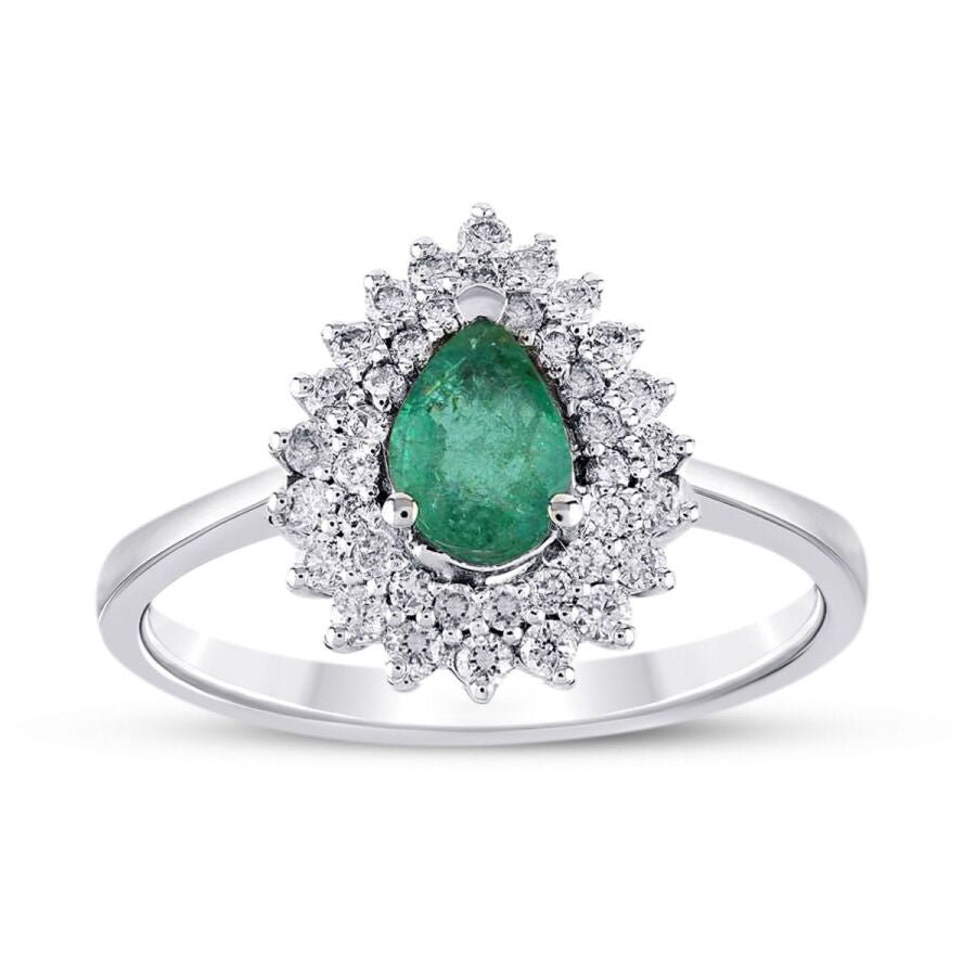0.91 Karat Pırlanta Zümrüt Yüzük Capar Diamond