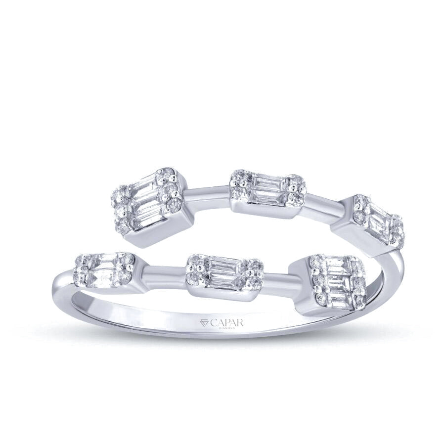 0.27 Karat Pırlanta Baget Yüzük Capar Diamond