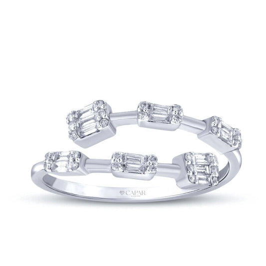 0.27 Karat Pırlanta Baget Yüzük Capar Diamond