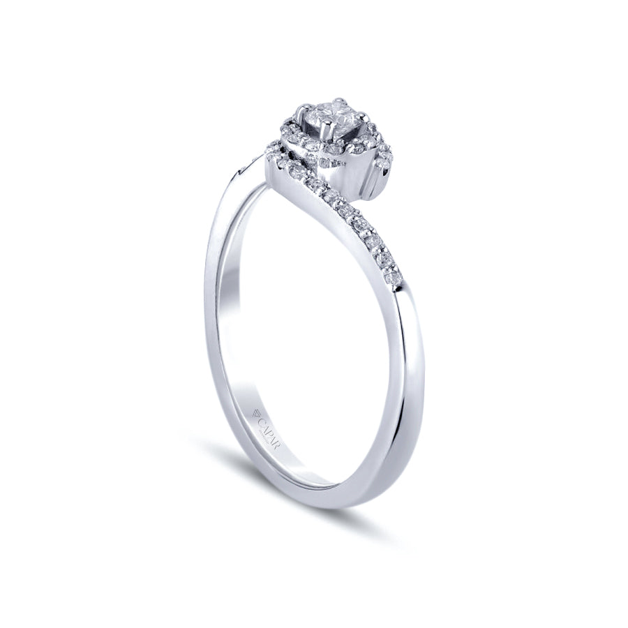 0.32 Karat Pırlanta Tektaş Trend Yüzük Capar Diamond