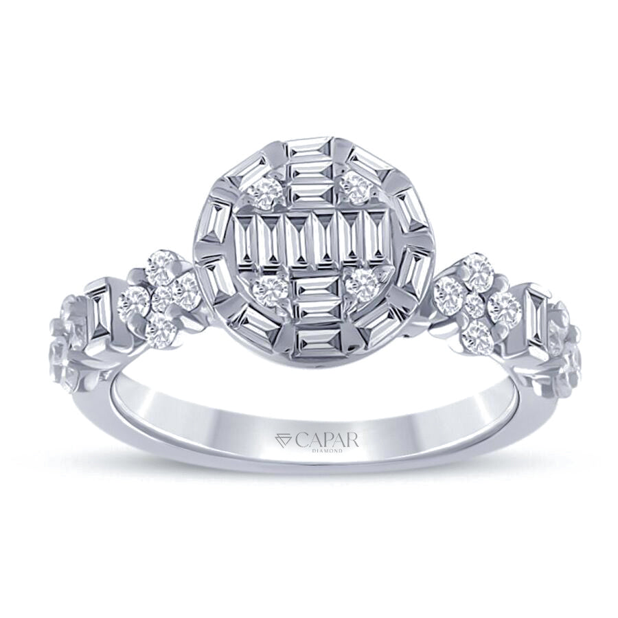 0.82 Karat Pırlanta Baget Yüzük Capar Diamond