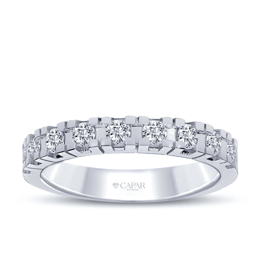 0.62 Karat Pırlanta Yarımtur Yüzük Capar Diamond