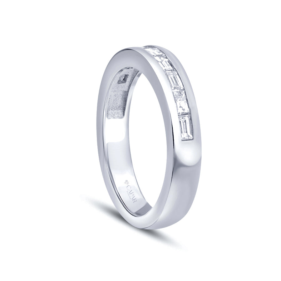 0.56 Karat Pırlanta Baget Yarımtur Yüzük Capar Diamond