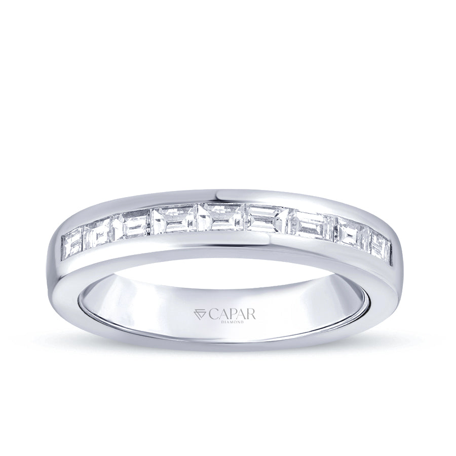 0.56 Karat Pırlanta Baget Yarımtur Yüzük Capar Diamond