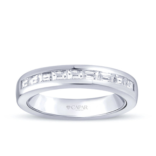 0.56 Karat Pırlanta Baget Yarımtur Yüzük Capar Diamond