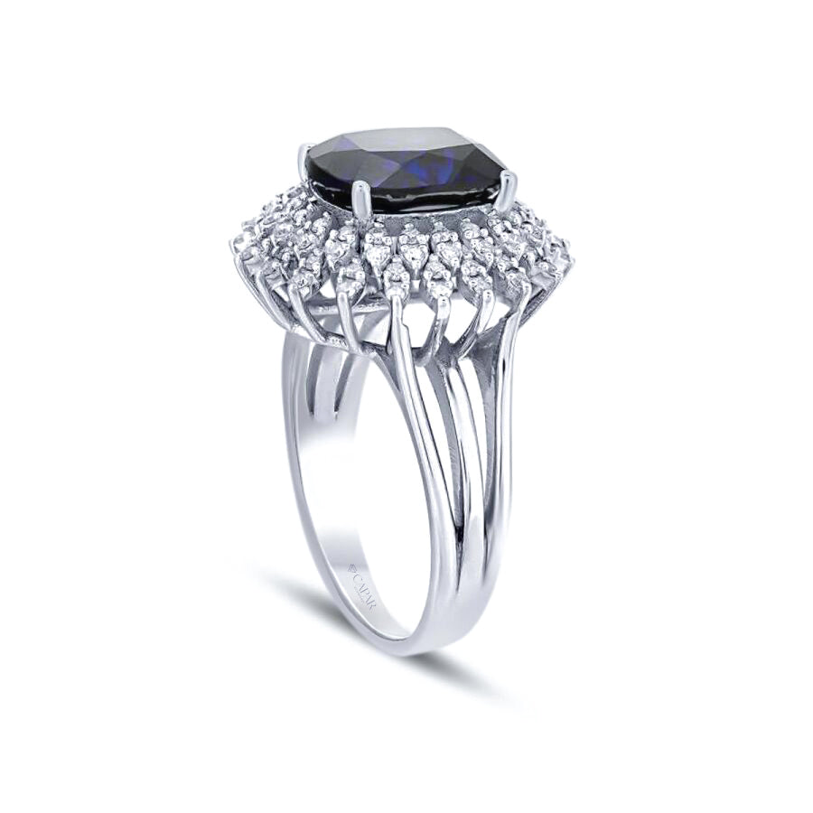 4.76 Karat Pırlanta Safir Yüzük Capar Diamond