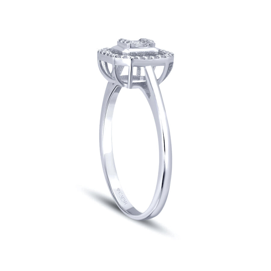 0.18 Karat Pırlanta Baget Yüzük Capar Diamond