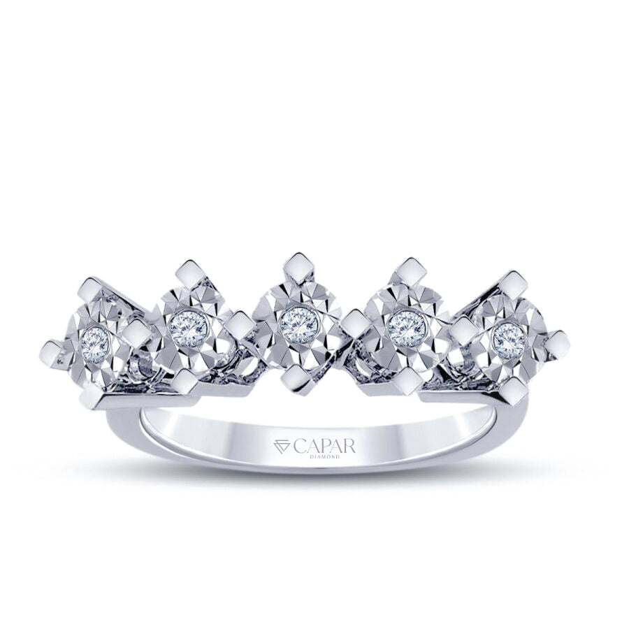 0.20 Karat Pırlanta Beştaş Yüzük Capar Diamond