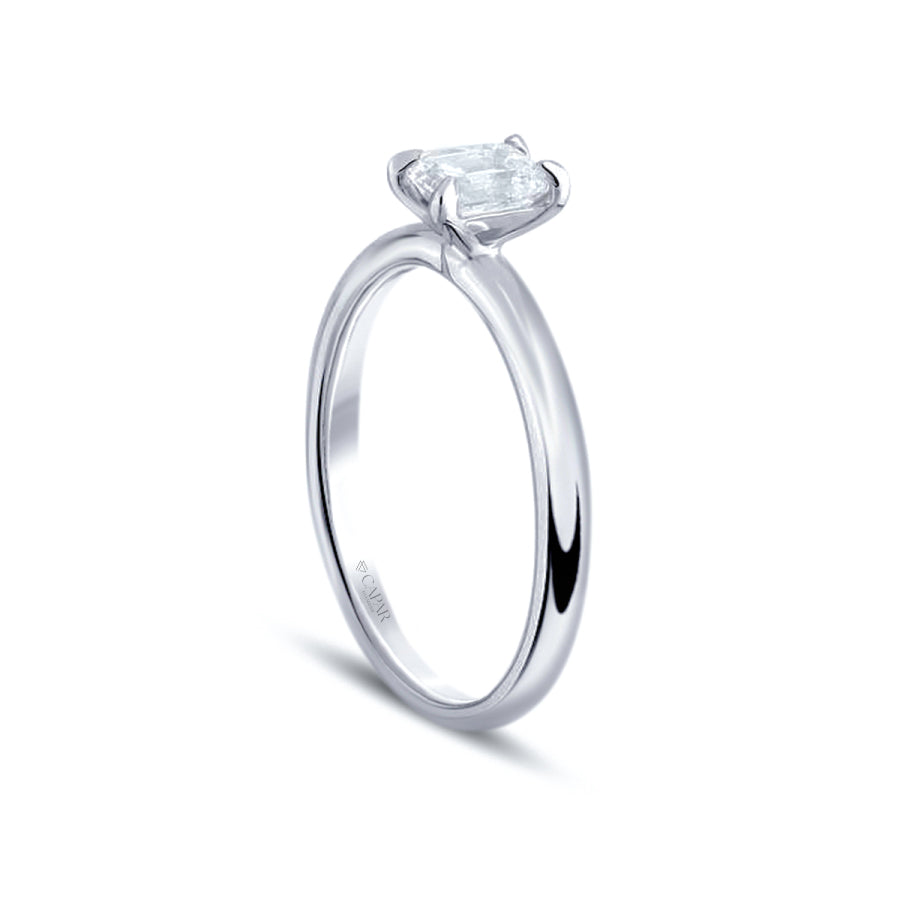 0.50 Karat Pırlanta Emerald Tektaş Yüzük Capar Diamond