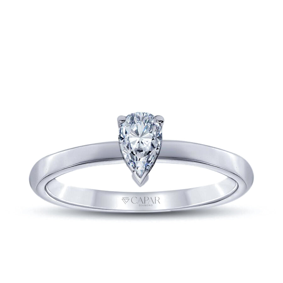 0.30 Karat Pırlanta Damla Tektaş Yüzük Capar Diamond