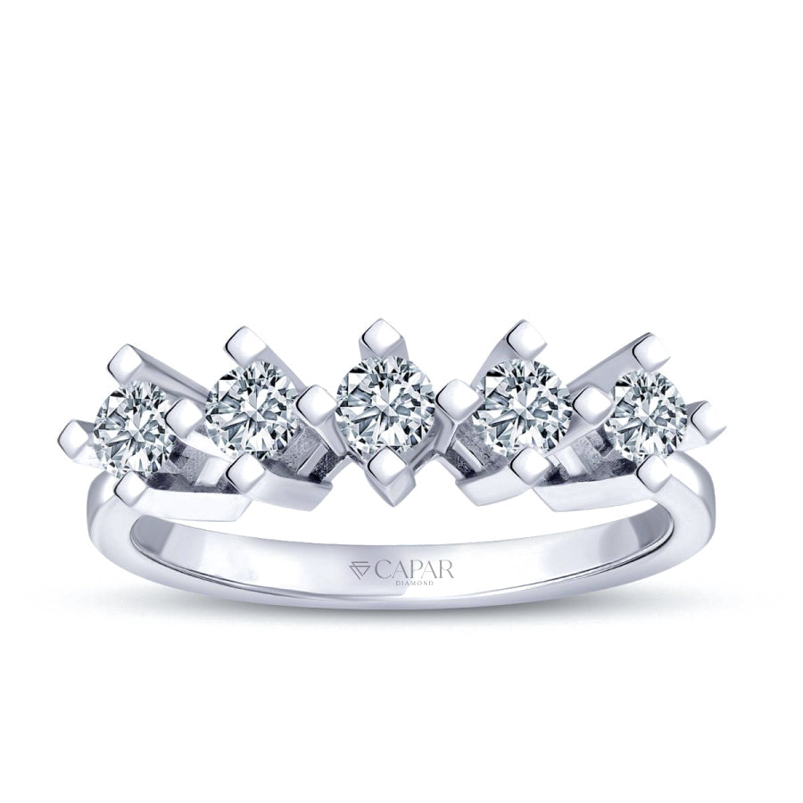 0.55 Karat Pırlanta Beştaş Yüzük Capar Diamond