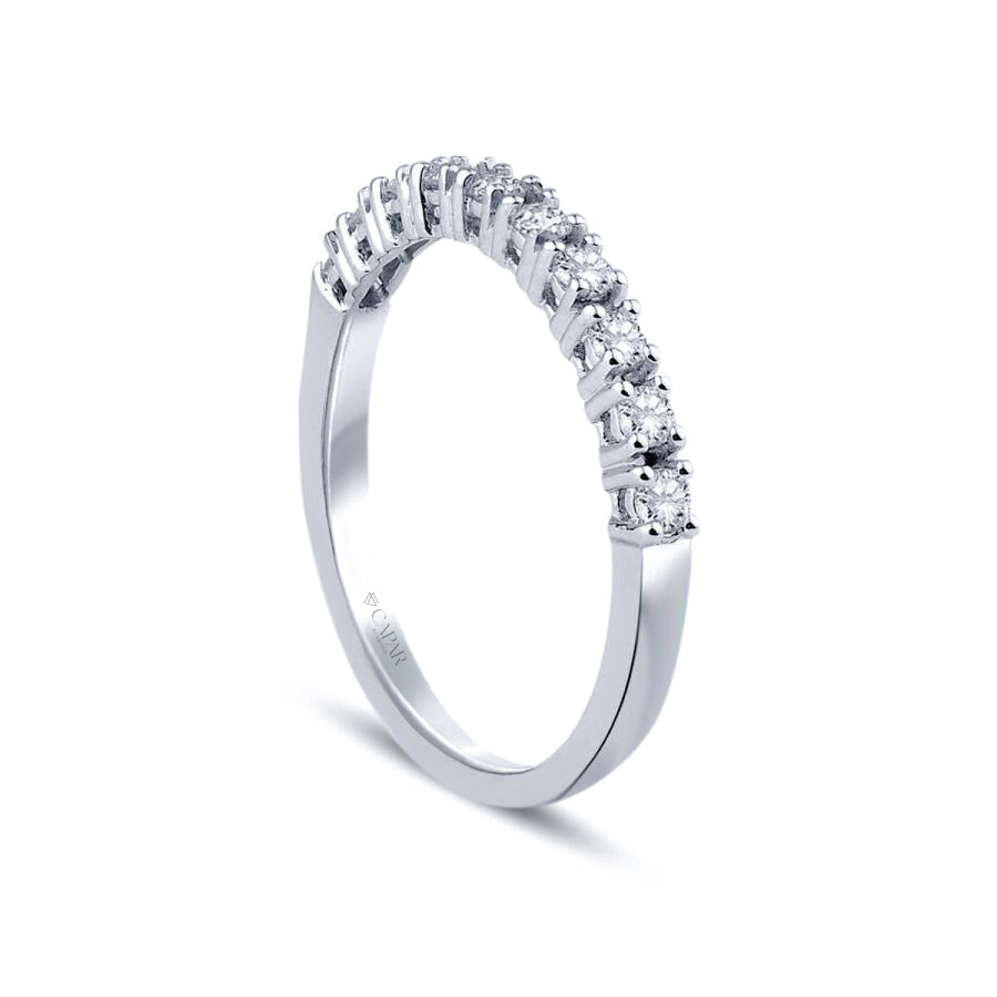 0.73 Karat Pırlanta Yarımtur Yüzük Capar Diamond