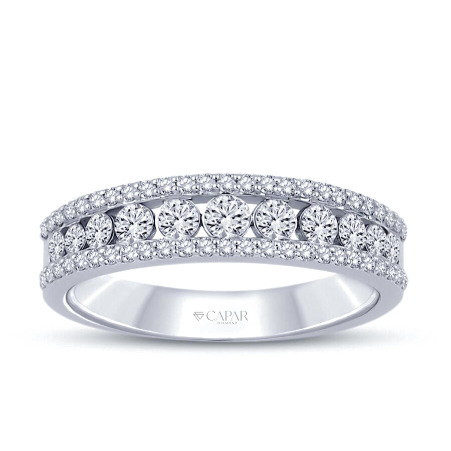 0.63 Karat Pırlanta Yarımtur Yüzük Capar Diamond