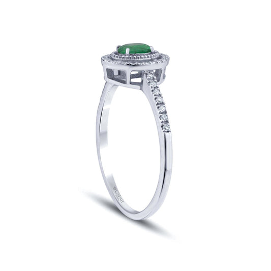 0.31 Karat Pırlanta Zümrüt Yüzük Capar Diamond