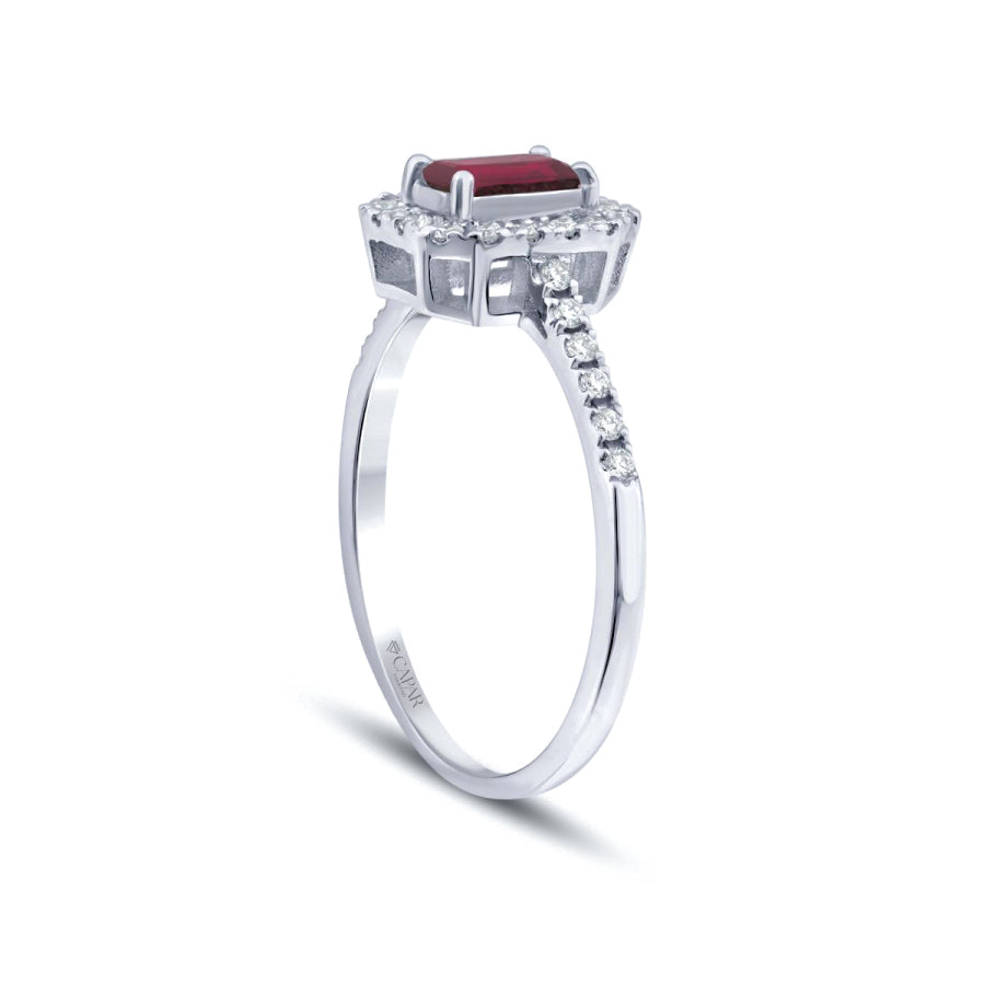0.65 Karat Pırlanta Yakut Yüzük Capar Diamond