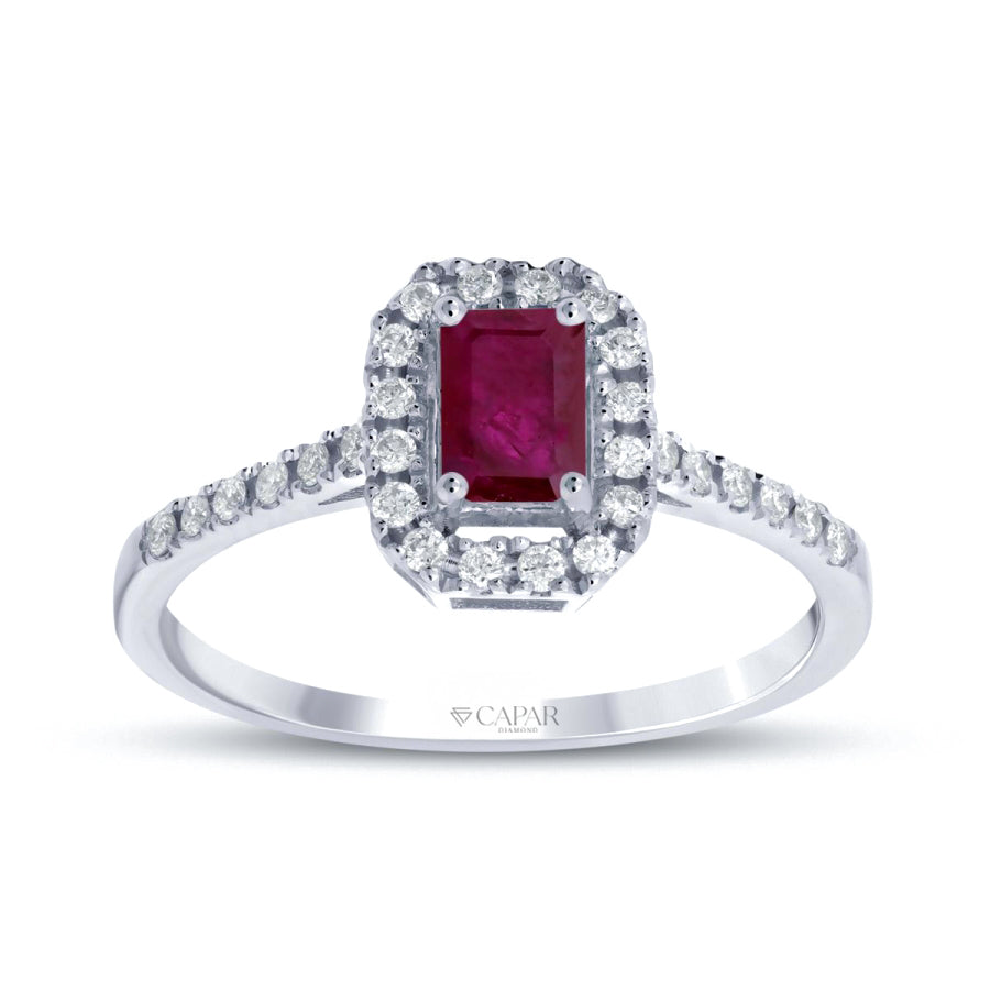 0.65 Karat Pırlanta Yakut Yüzük Capar Diamond