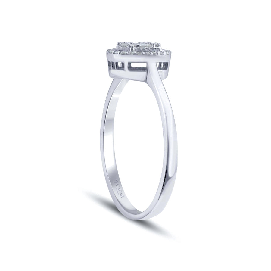 0.17 Karat Pırlanta Baget Yüzük Capar Diamond