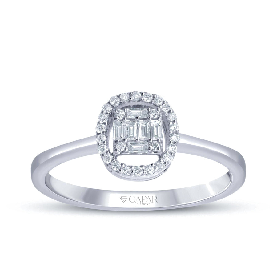 0.17 Karat Pırlanta Baget Yüzük Capar Diamond