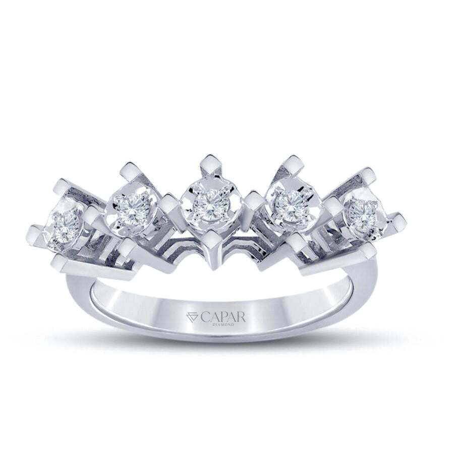 0.20 Karat Pırlanta Beştaş Yüzük Capar Diamond