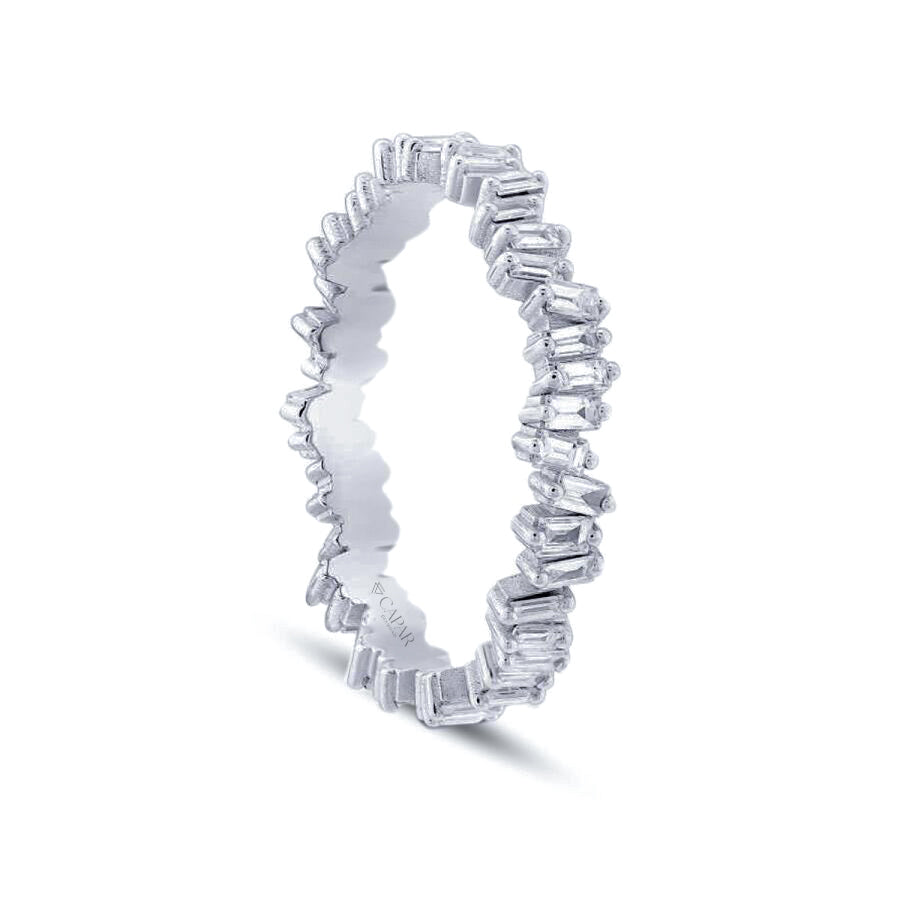 0.70 Karat Pırlanta Baget Tamtur Yüzük Capar Diamond