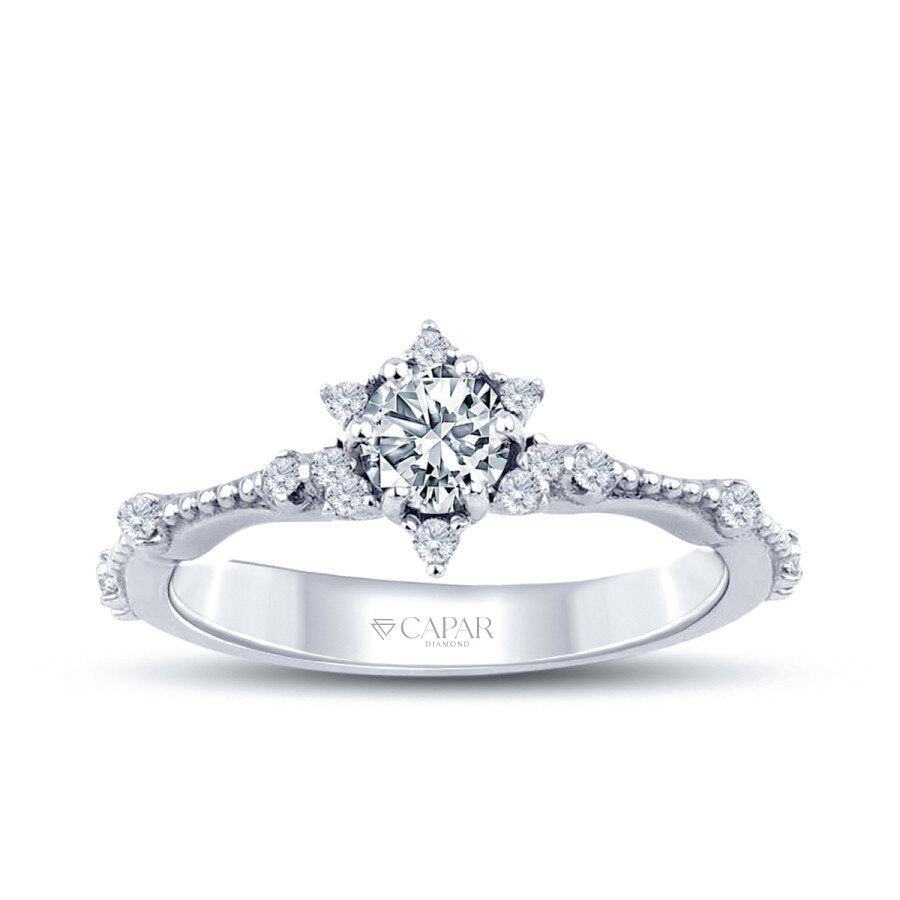 0.33 Karat Pırlanta Lotus Tektaş Yüzük Capar Diamond