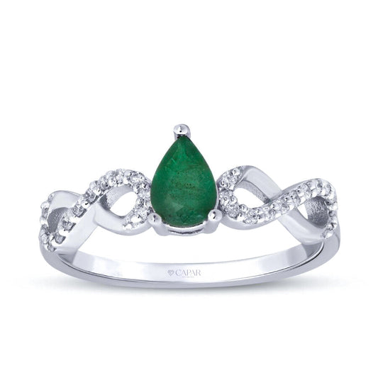0.43 Karat Pırlanta Zümrüt Yüzük Capar Diamond