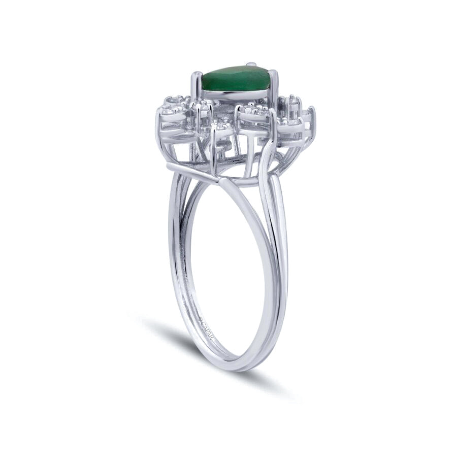 1.01 Karat Pırlanta Zümrüt Yüzük Capar Diamond
