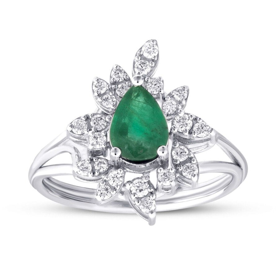 1.01 Karat Pırlanta Zümrüt Yüzük Capar Diamond